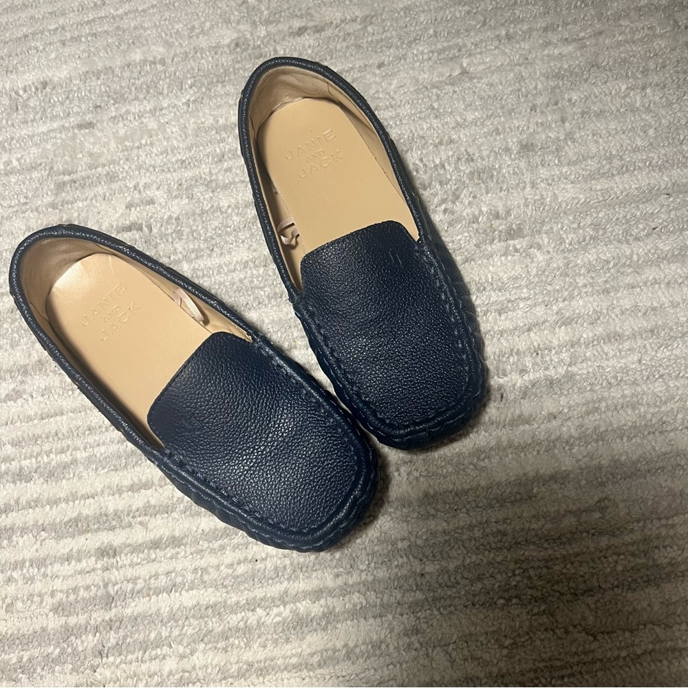 Janie and Jack Dark Blue  boys loafers size 2